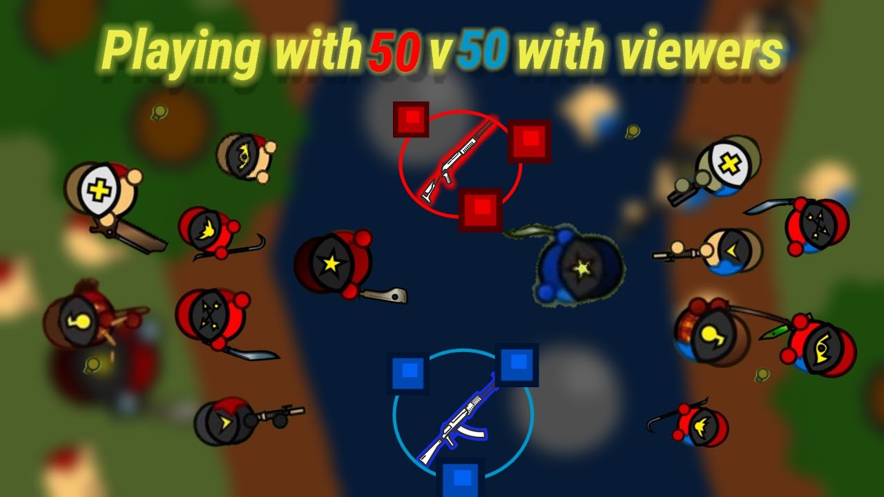 playing survev.io with viewers after 3 months/50v50 mode