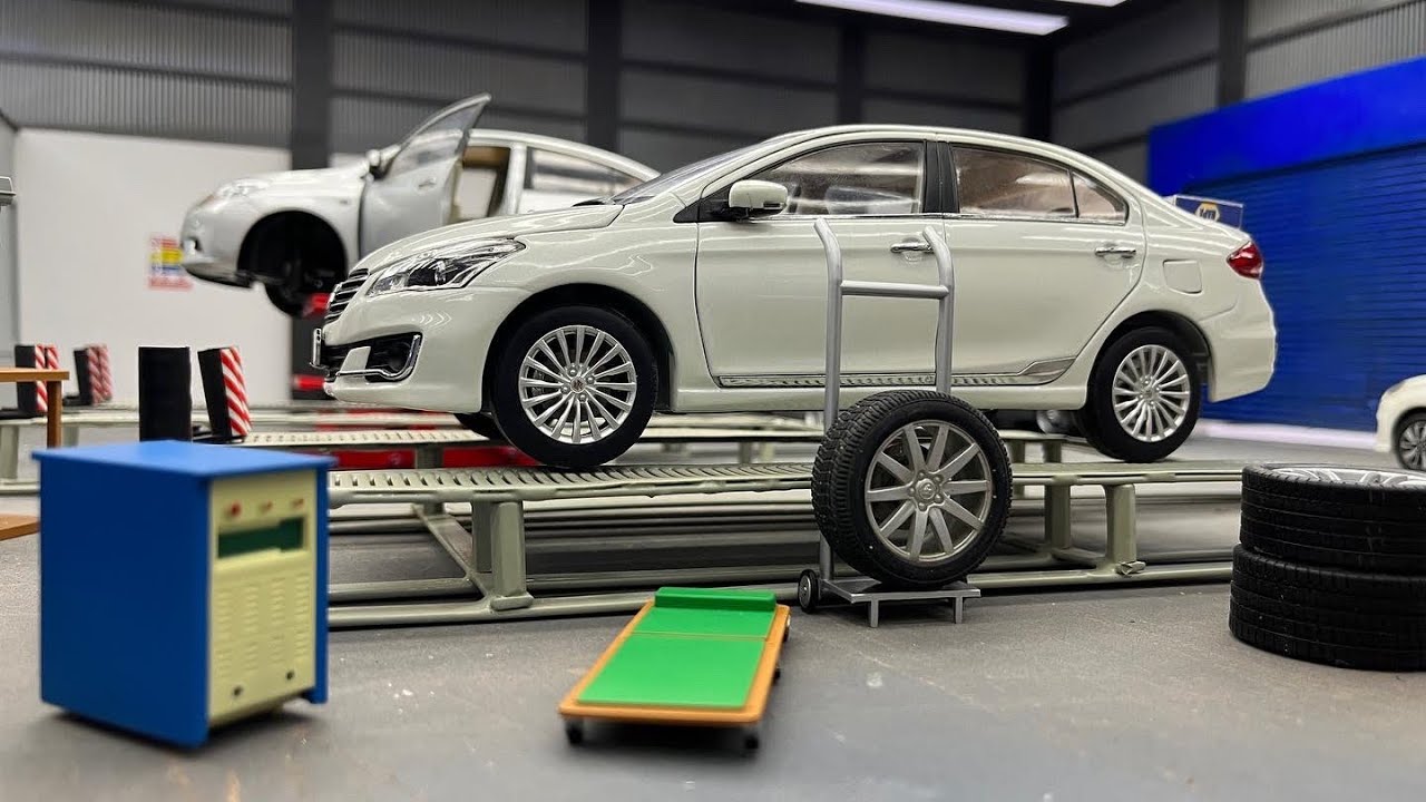 Building a Mini Car Garage Workshop | 1/18 Scale Diorama | Miniature DIY Project
