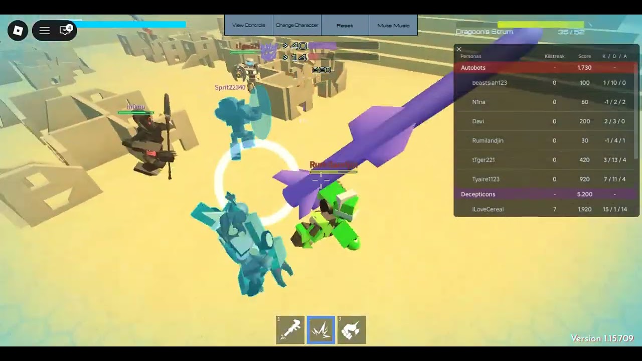 Transformers Dark Of The Moon Roblox gameplay  Nemesis Prime 