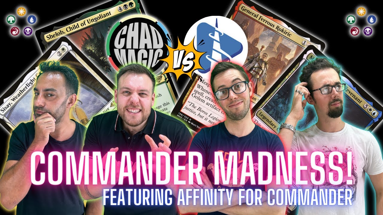 EDH Gameplay w/AFFINITY FOR COMMANDER!! | Shelob v General Ferrous Rokiric v Millicent v Sisay