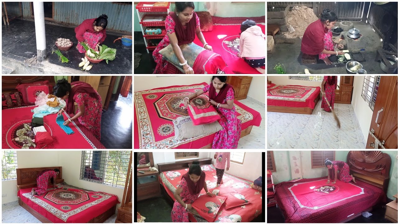 লাষ্ট মূহুর্তে ঘরবাড়ি সুন্দর করে সাজিয়ে গুছিয়ে নিলাম বিকেলে বাড়িতে আসলো ১ম অতিথি 
