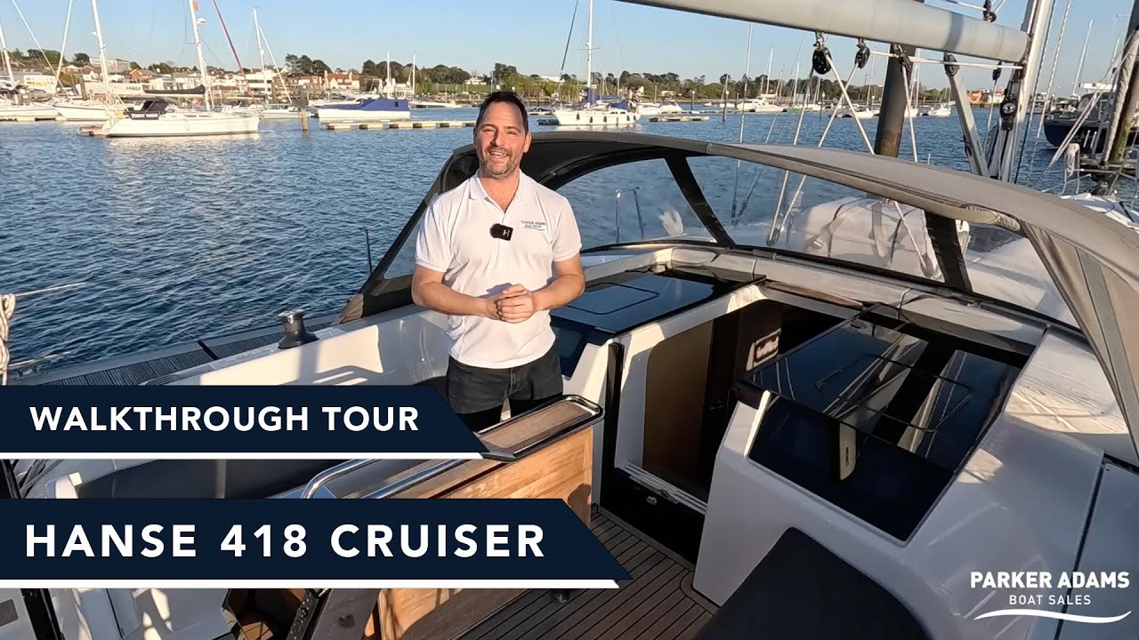 Walkthrough Tour on Hanse 418 Sailing Yacht on the Hamble available to Purchase or Investment