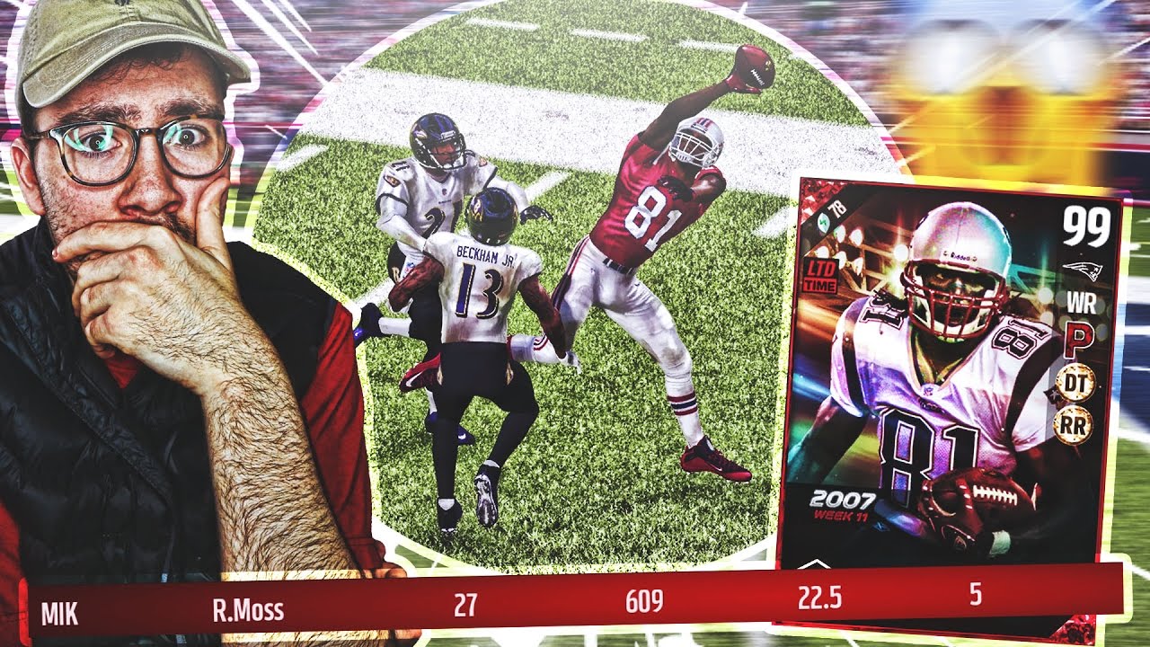99 RANDY MOSS WITH 600+ RECEIVING YARDS!! BEST CARD IN MUT 100% MADDEN 17