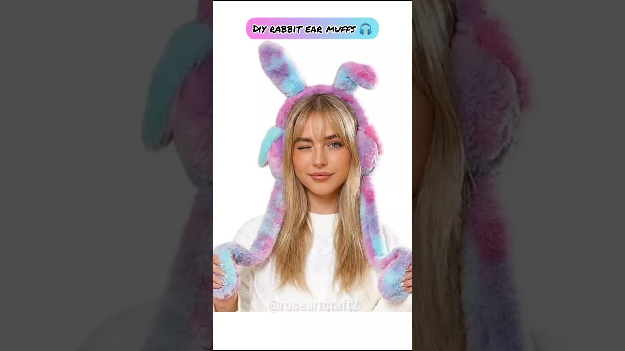 Zr&oacute;b to sam: nauszniki dla kr&oacute;lika w domu / łatwe i proste #szorty#zr&oacute;b to sam#wirusowe#trendy#ręcznierobiane#kr&oacute;liczeuszka#kr&oacute;liczek
