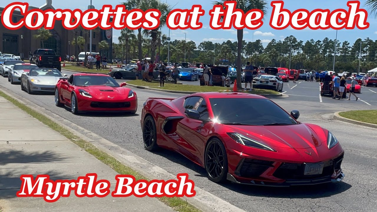 Corvettes at the beach; Car show Myrtle beach sc #corvettes
