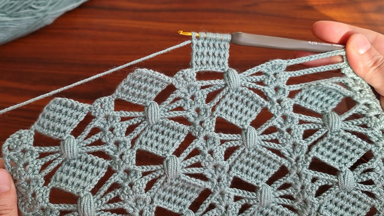Wow!. Amazing! Easy! 3D Super how to make eye catching crochet/Everyone who saw it loved it.Muhteşem