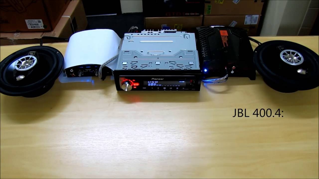 Teste R&aacute;pido: Amp JBL BR-A 400.4 vs Concorrente 400.4