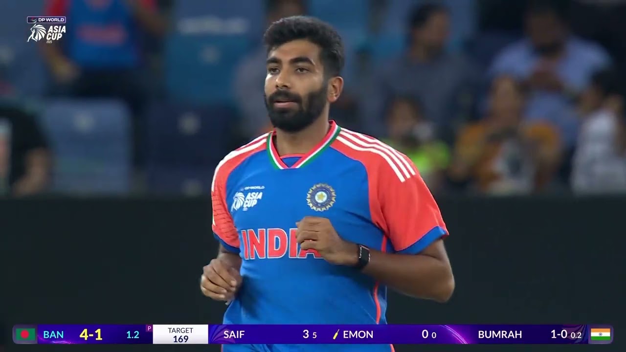 Bumrah's Dangerous First Over | India vs Bangladesh | DP World Asia Cup 2025
