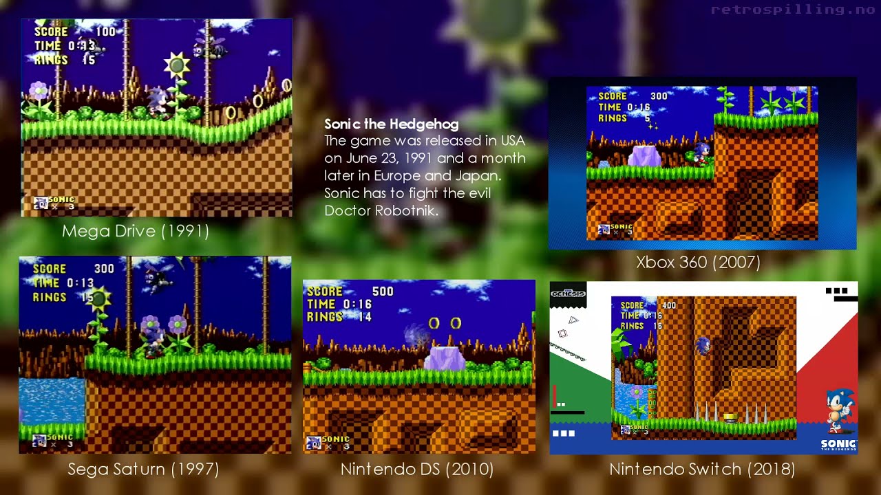 Sonic the Hedgehog - Version comparison
