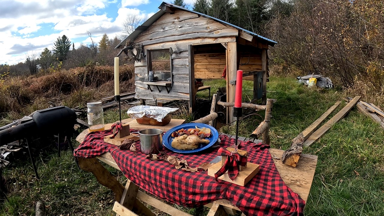 I Made Thanksgiving Dinner in the Ruins of My Tiny Cabin