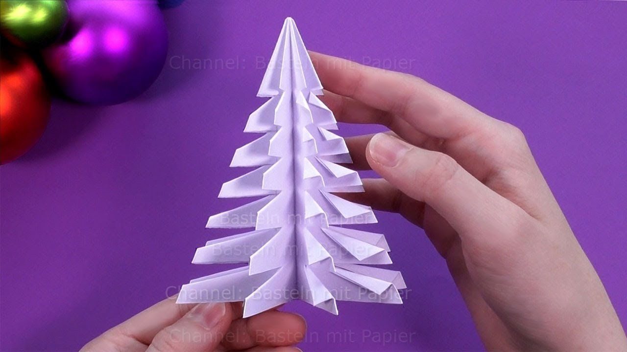 Объемная елочка из бумаги 🎄 Украшение для дома на праздничные мероприятия.