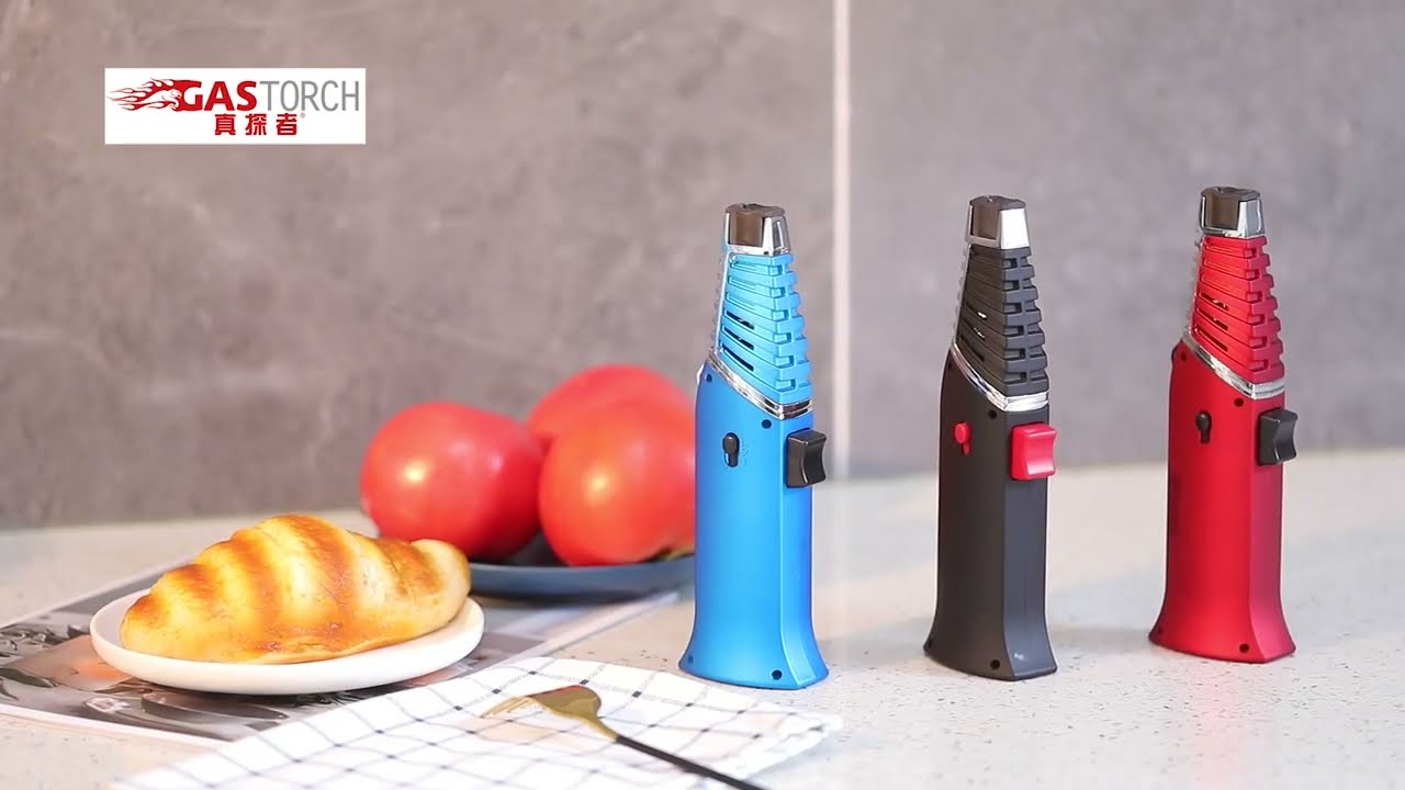 GF928 new design rotate gas dabbing torch refillable custom lighter cigar windproof cooking