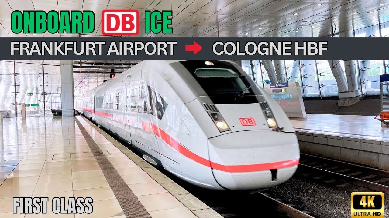 Deutsche Bahn ICE 4 First Class [4K] | Frankfurt Airport to Cologne Hbf High-Speed Train