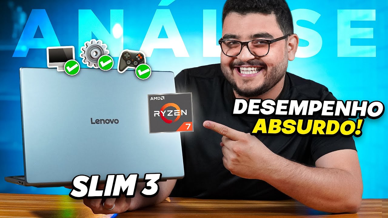 Notebook Lenovo Ideapad Slim 3 com Ryzen 7 7735HS: Análise Completa | O Melhor Custo Beneficio?