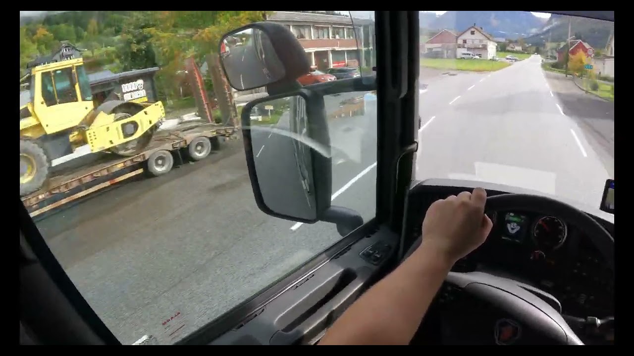 POV Driving Scania R580 V8 road E39 Sandane - Skei, Norway.
