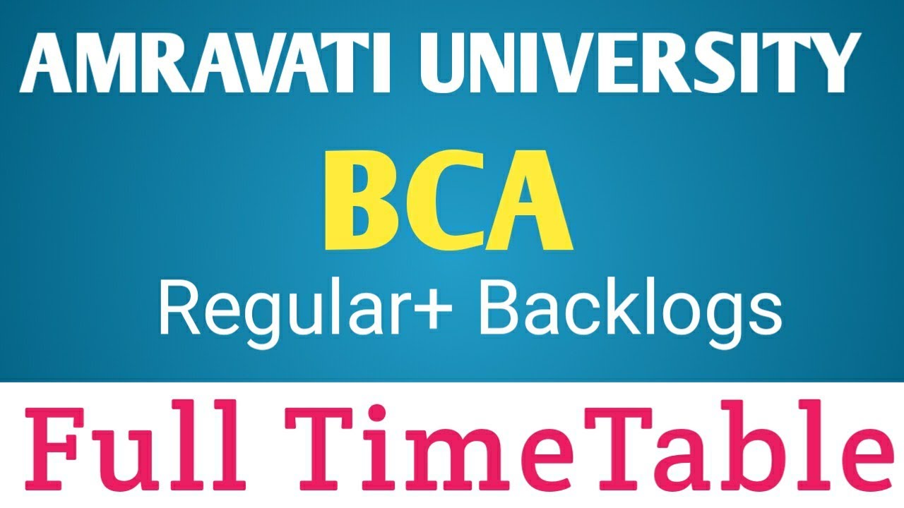 BCA Timetable Amravati University Latest News ||Exam Update|| Final year exam news|| SGBAU|| 2020