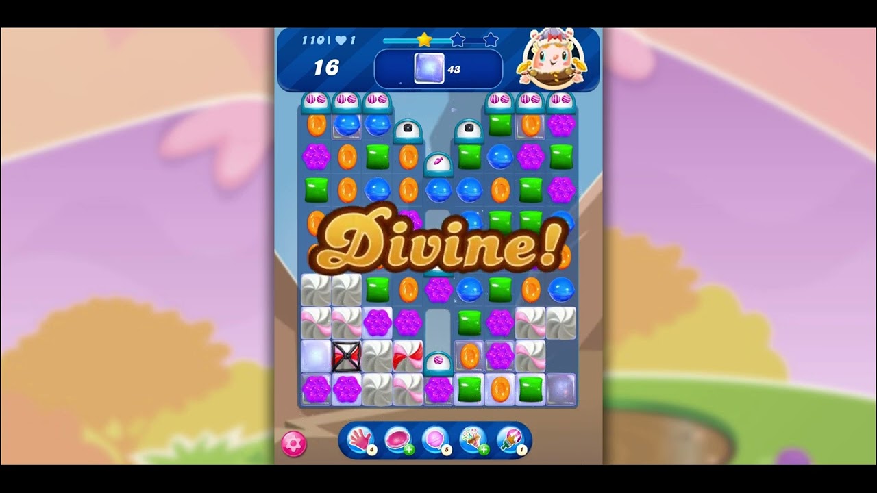 Candy Crush Saga Level 110 (One Hundred and Ten) NO BOOSTERS