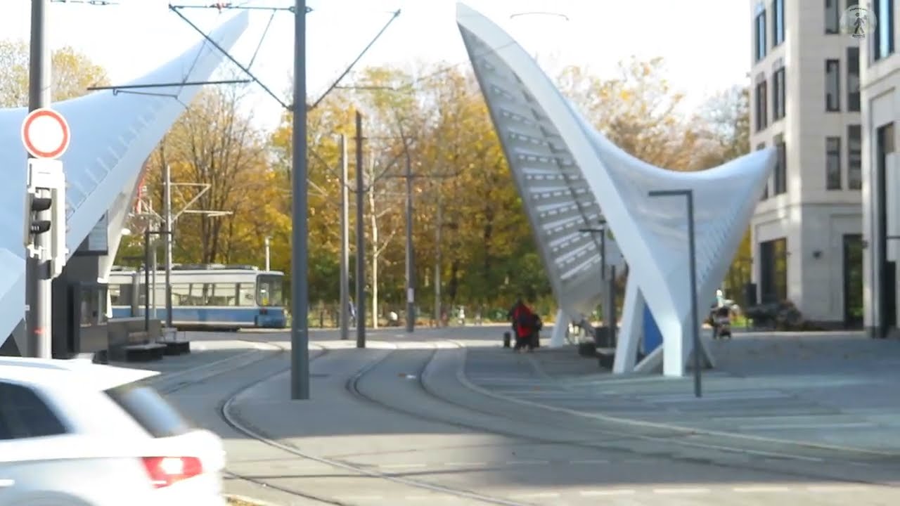 Trams München Entlang Linie23 in Herbst 2021