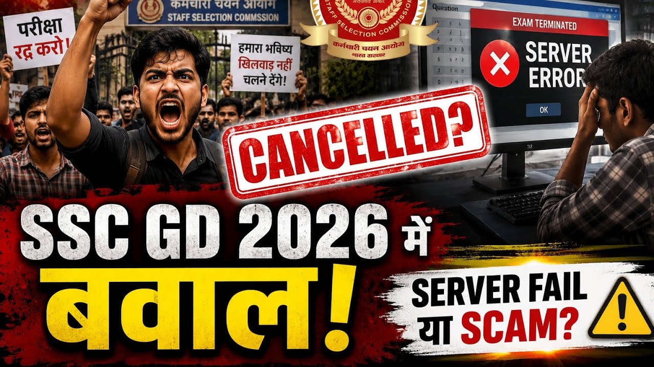 SSC GD 2026 Exam Cancelled? Server Failure or Major Scam | Student Outrage Explodes