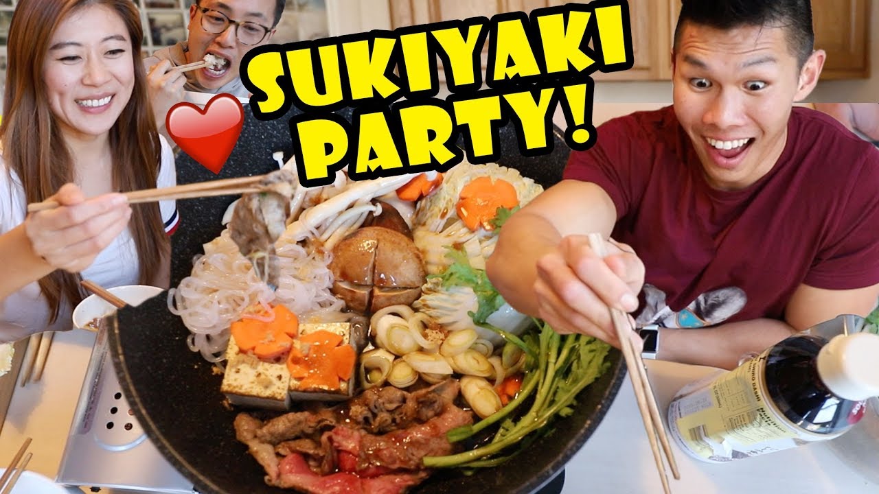 Sukiyaki Japanese One Pot Tabletop Cooking w/ Friends || Life After College: Ep. 590