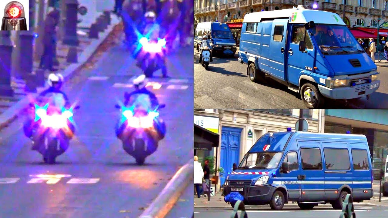 Gendarmerie Compilation: Motos, Fourgons, Sirènes // French Gendarmes (Police) Responding Sirens