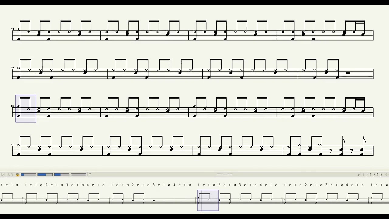 Partitura batería - Supermassive black hole (Muse) - Sheet Drum