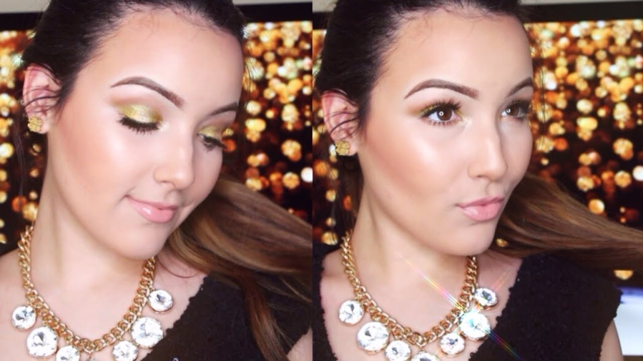 All Gold Glowing Makeup Tutorial
