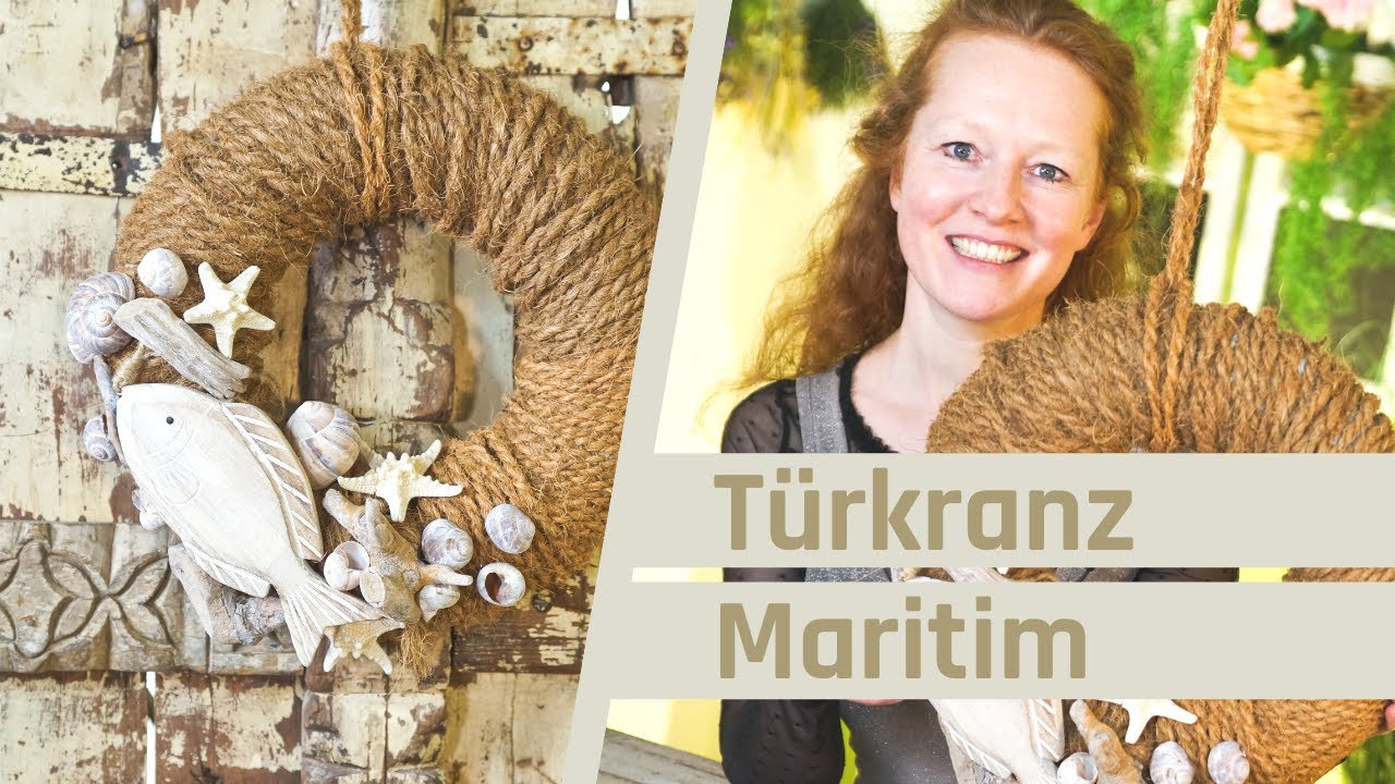Maritime Deko selber machen | Dekoration mit Muscheln basteln | Sommerkranz