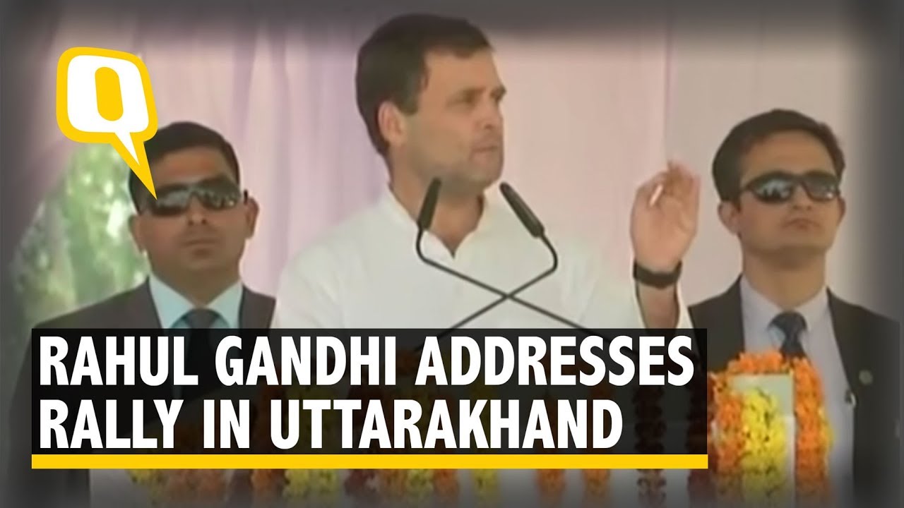 Rahul Gandhi Addresses a Rally in Dehradun, Uttarakhand