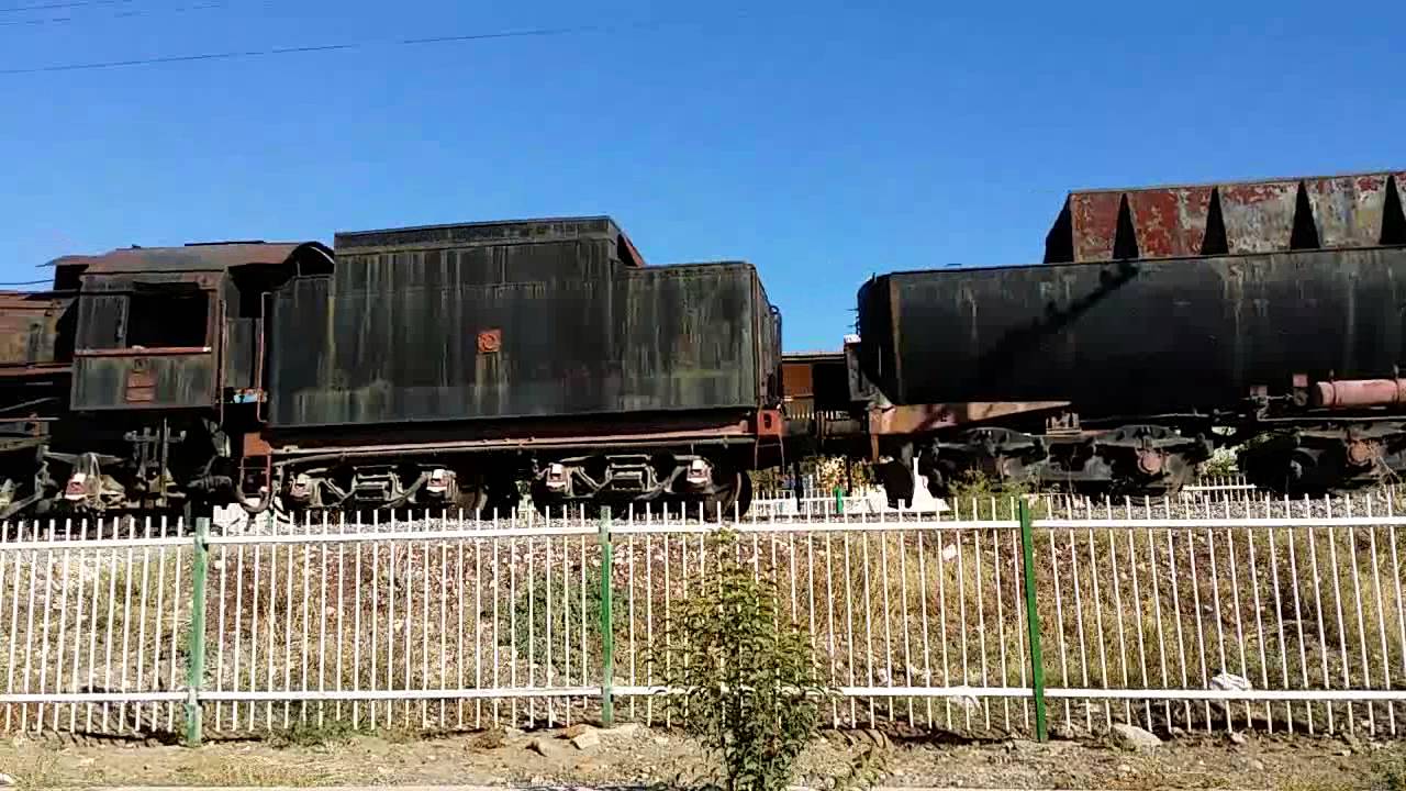 Old rusty steam trains in Uşak‎ Turkey