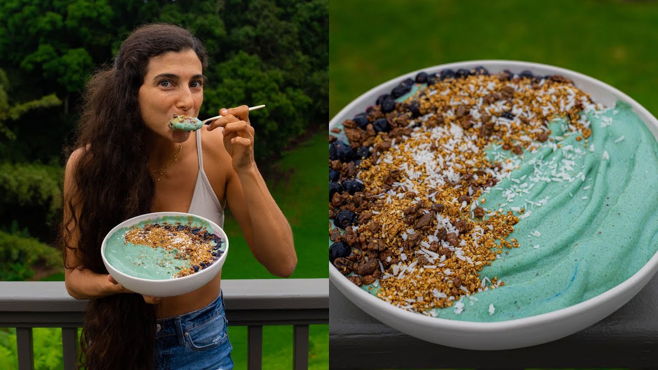 The ONE MEAL I Can't Live Without 🫐 Superfood Mermaid Protein Smoothie Bowl 🍌 Raw Vegan Recipe 🧜🏽&zwj;♀️