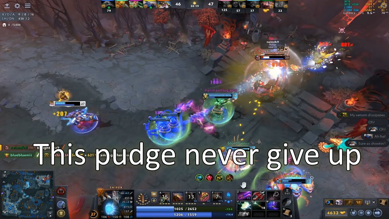 Sniper MVP hard support with medusa safelane, 7.39b Dota 2 Gameplay 76