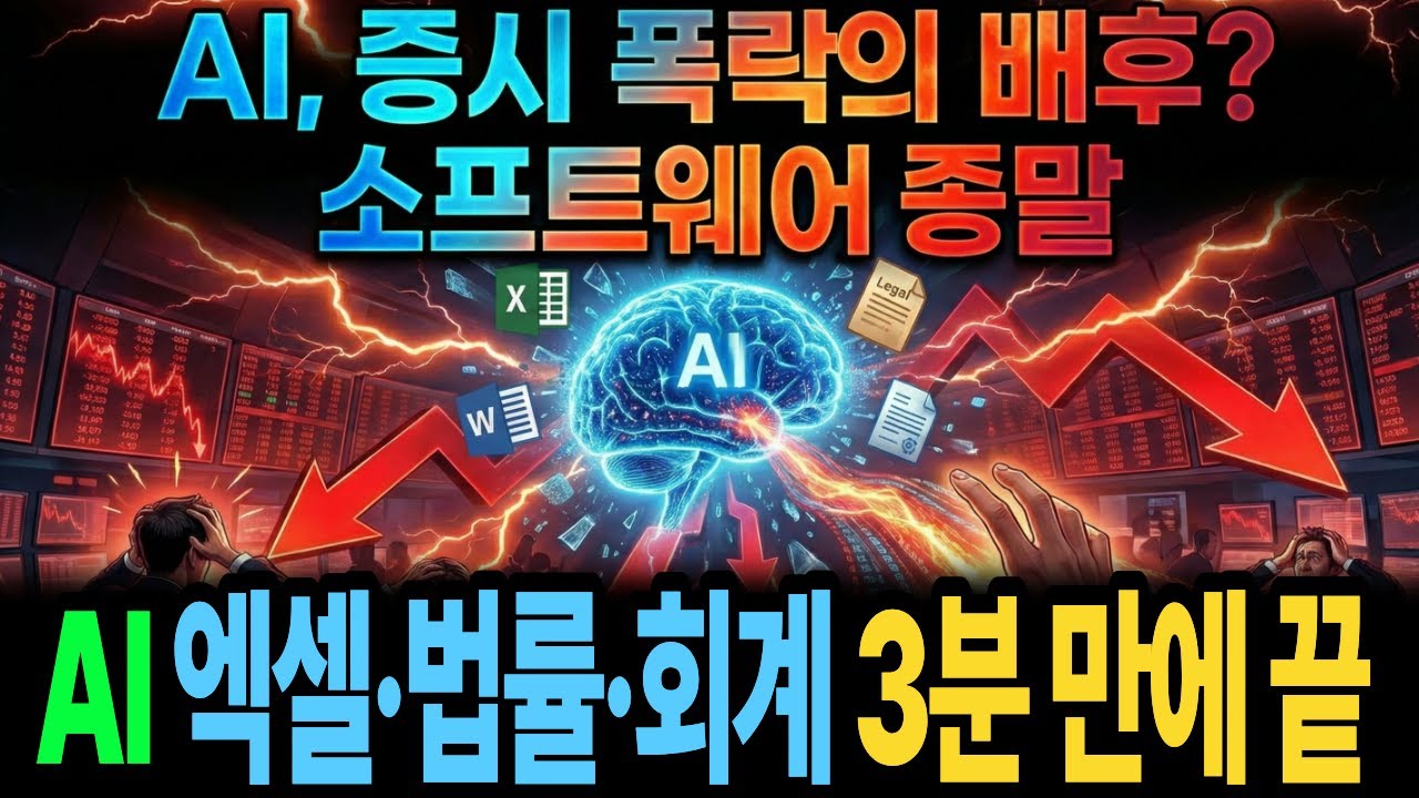 AI가 엑셀·법률·회계를 3분 만에 끝내자 증시가 흔들렸다 │ 소프트웨어 종말 공포, 코스피 4,900 붕괴의 진짜 이유와 반도체는 왜 살아남는가