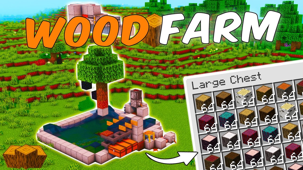 EN KOLAY ODUN FARMI !! Minecraft: Ağaç Farmı Nasıl Yapılır l Minecraft Sistemler