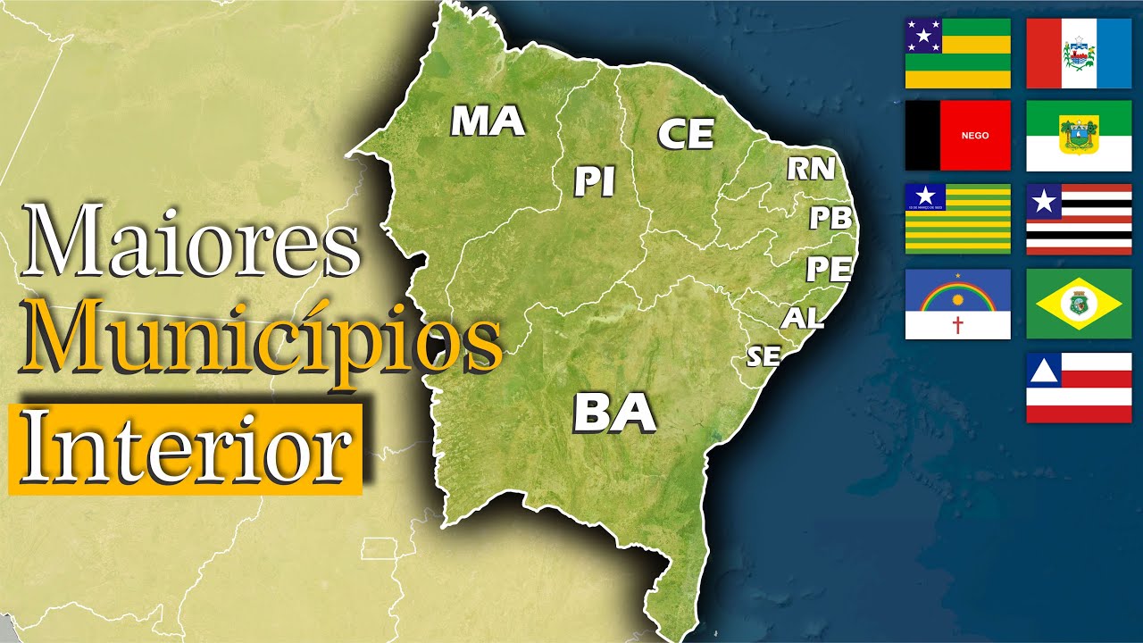 Os 20 Municípios Mais Populosos do INTERIOR do NORDESTE do Brasil - Potências do Interior