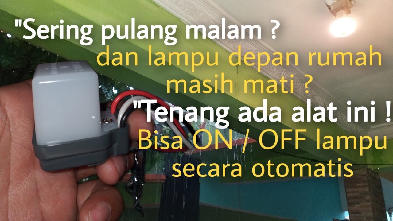 Cara pasang dan cara menyambung kabel pada rangkaian photocell sensor lampu otomatis
