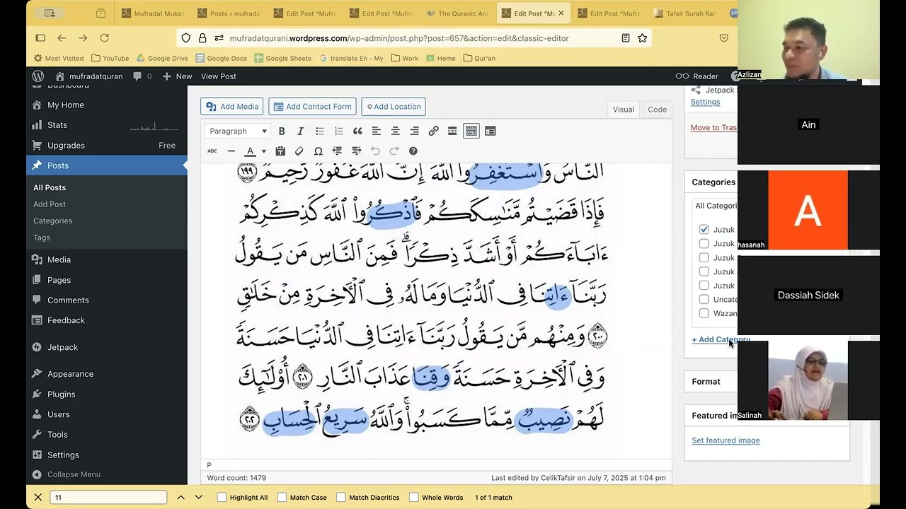 Kelas Harfiah 77. Baqarah Ayat 201 - 203