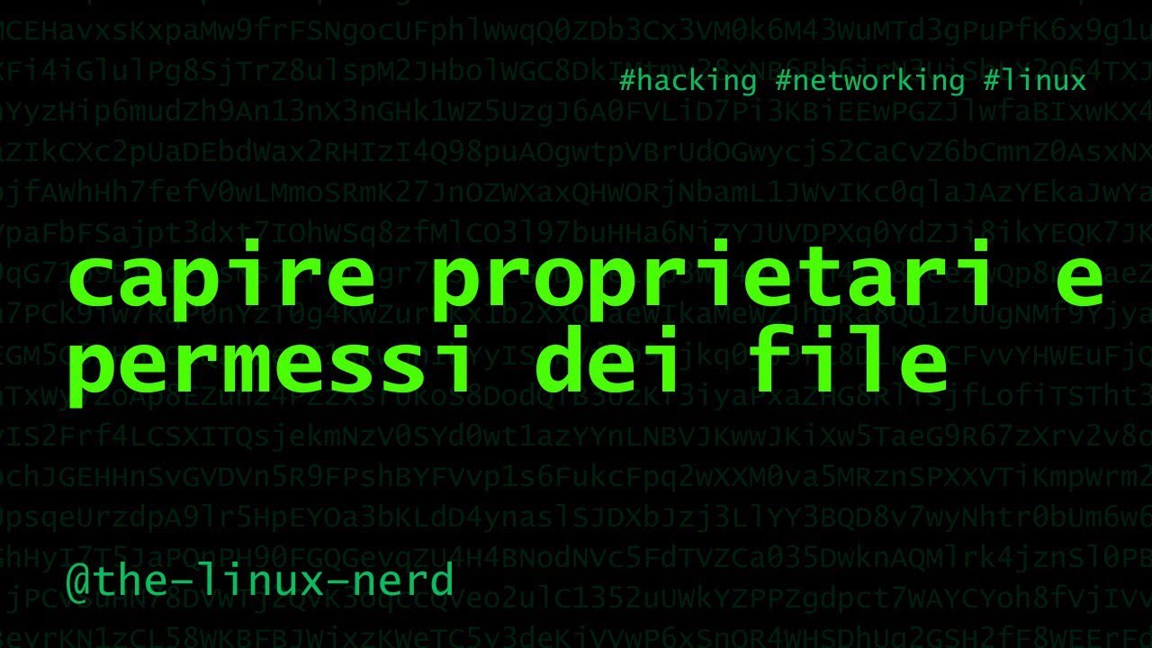 GNU/Linux: capire proprietari e permessi dei file