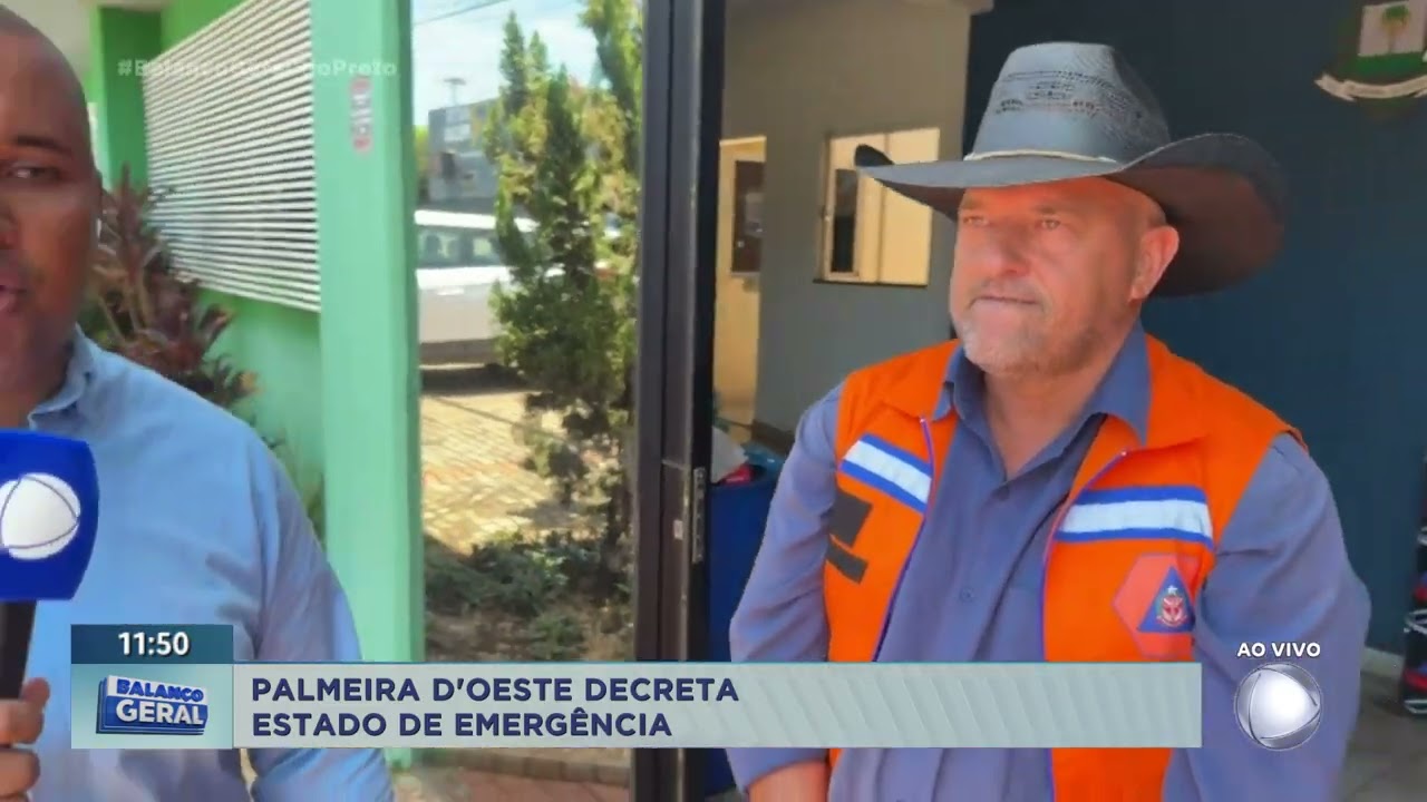 Chuva de granizo atinge Palmeira d'Oeste e deixa famílias desalojadas