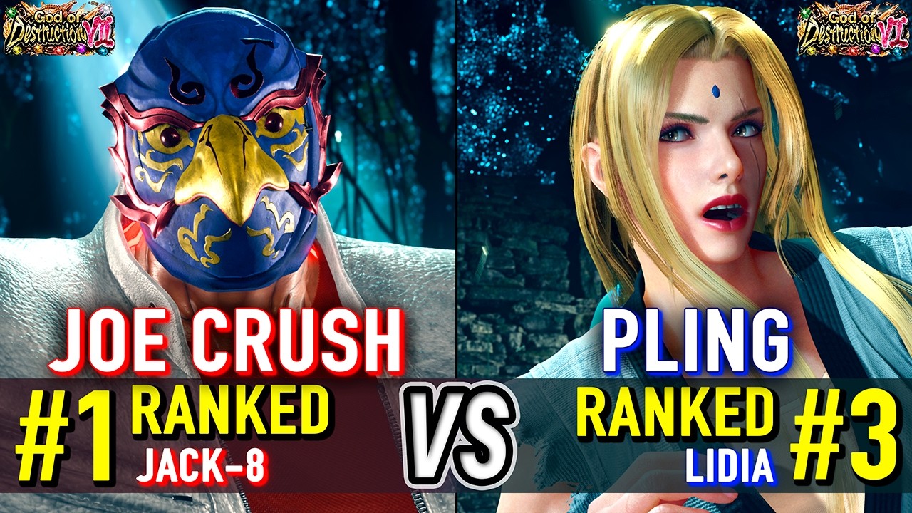T8 🔥 JOE CRUSH (#1 Ranked Jack-8) vs PLING (#3 Ranked Lidia) 🔥 Tekken 8 High Level Gameplay