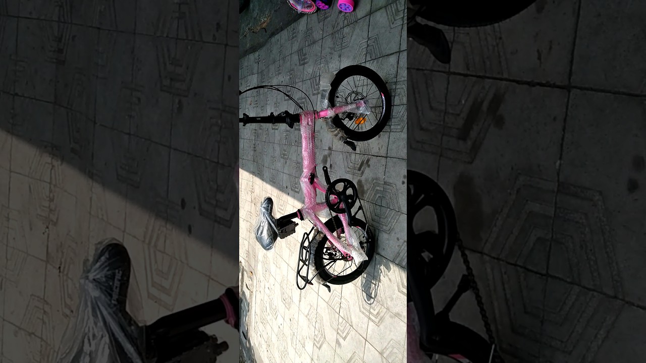 sepeda lipat 16 plus.merk New phonix pink #sepeda #shortsvideo #sepedalipat