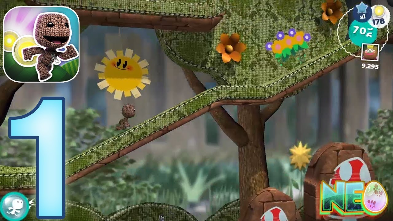 Run Sackboy Run: Gameplay Walkthrough Part 1 - Level 1-2 Completed (iOS, Android)