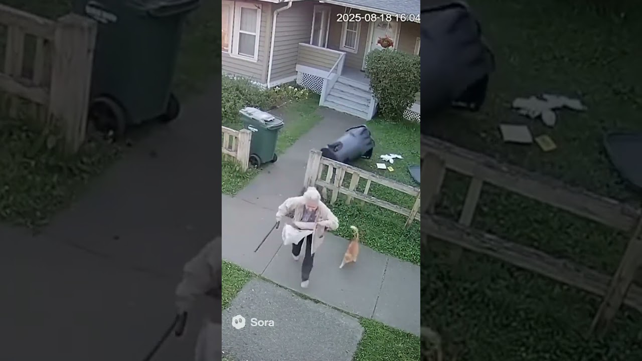 Grandma vs Cat 2 &ndash; SORA 2 Ultra-Realistic AI Footage (Looks 100 % Real)