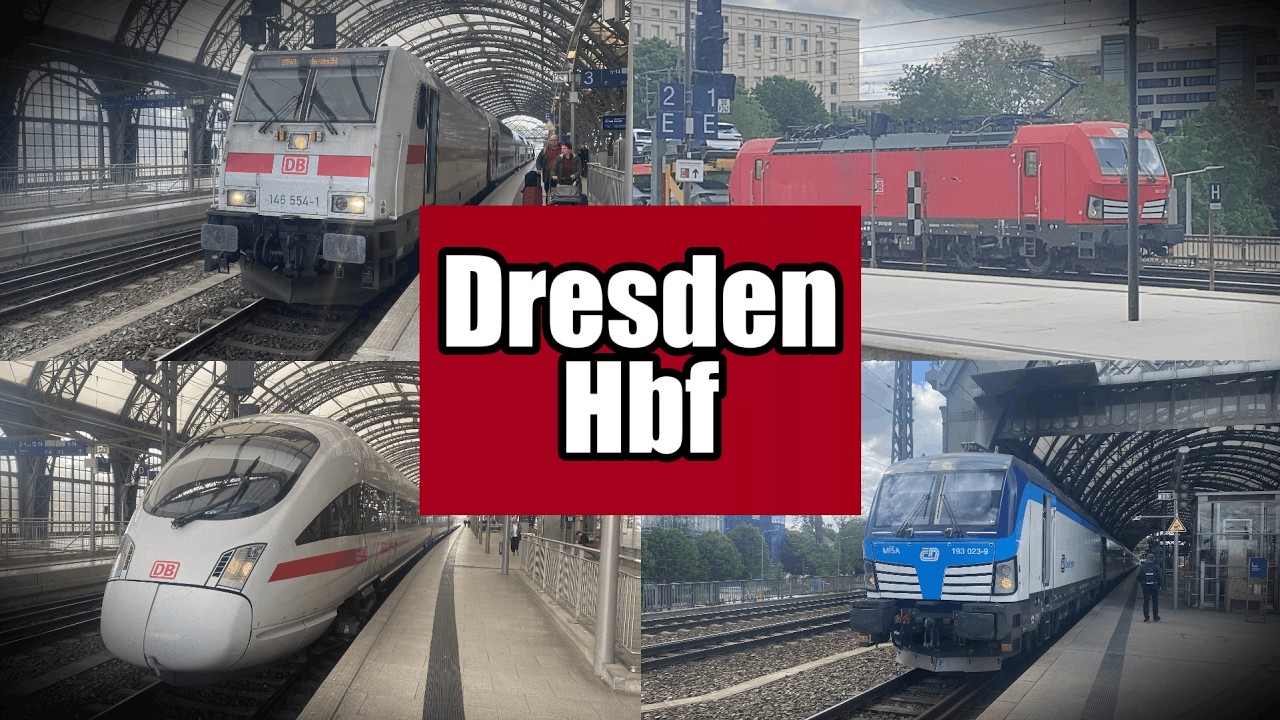 Dresden Hbf (Südseite) mit Baureihe 146.5, 193 (+comfortJet STEUERWAGEN) 372, 411, uvm.