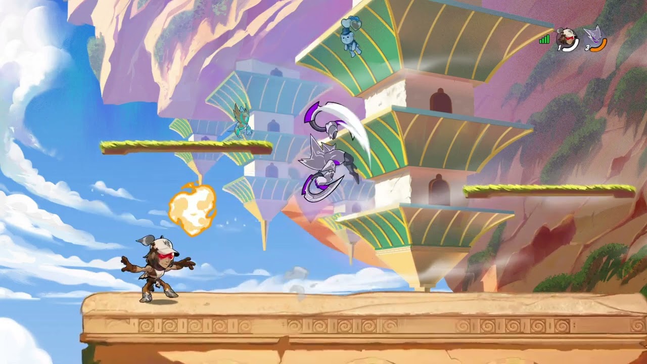 Joguei contra o 3 de QI no Brawlhala