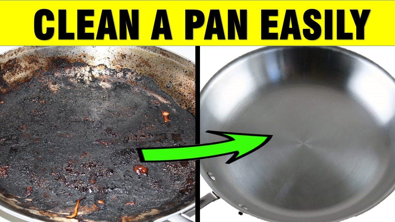 How To Clean a Frying Pan with Burnt on Grease NATURALLY