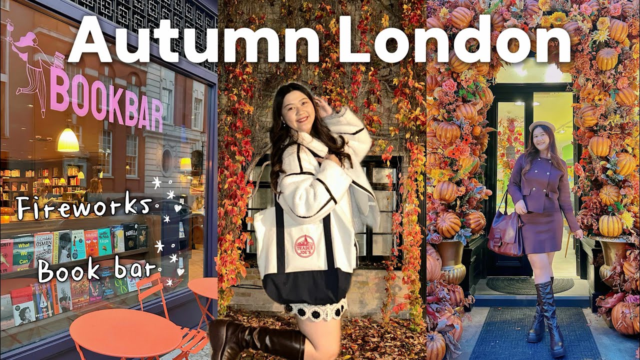 cosy autumn vlog in LONDON | book bar, pre-wedding, fireworks date night