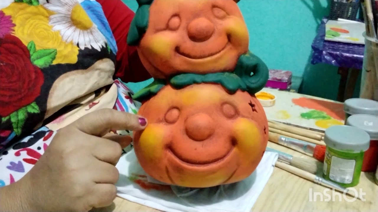 CALABAZAS CERÁMICA PINTADA LO MAS REAL.