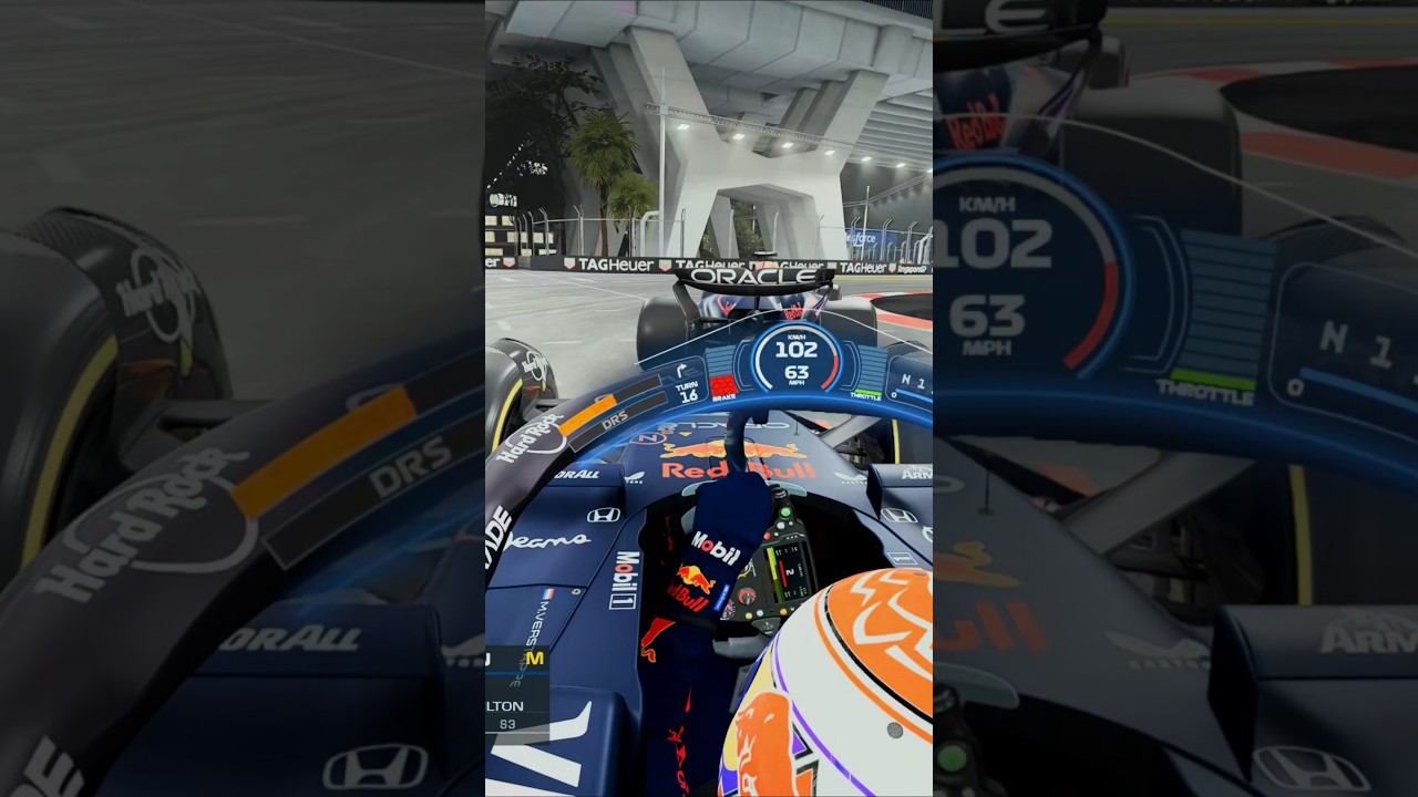 F1 25 Realistic HUD | TRACKNG DOWN TSUNODA | Max Verstappen Singapore GP 