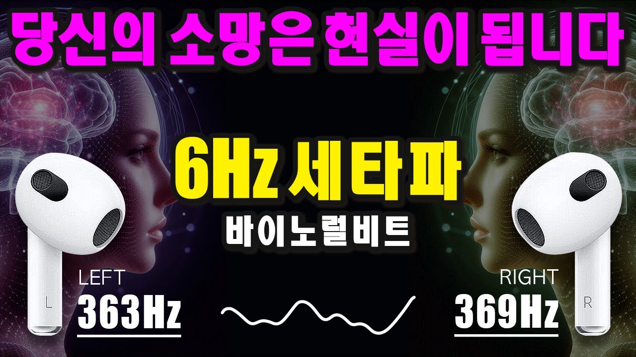 심상화 시각화 명상 전용 | 싱잉볼 버전 | 상상을 현실로 만들어주는 세타파 | 깊은 이완과 안정 | 6hz 바이노럴 비트